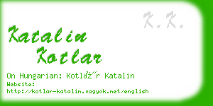 katalin kotlar business card